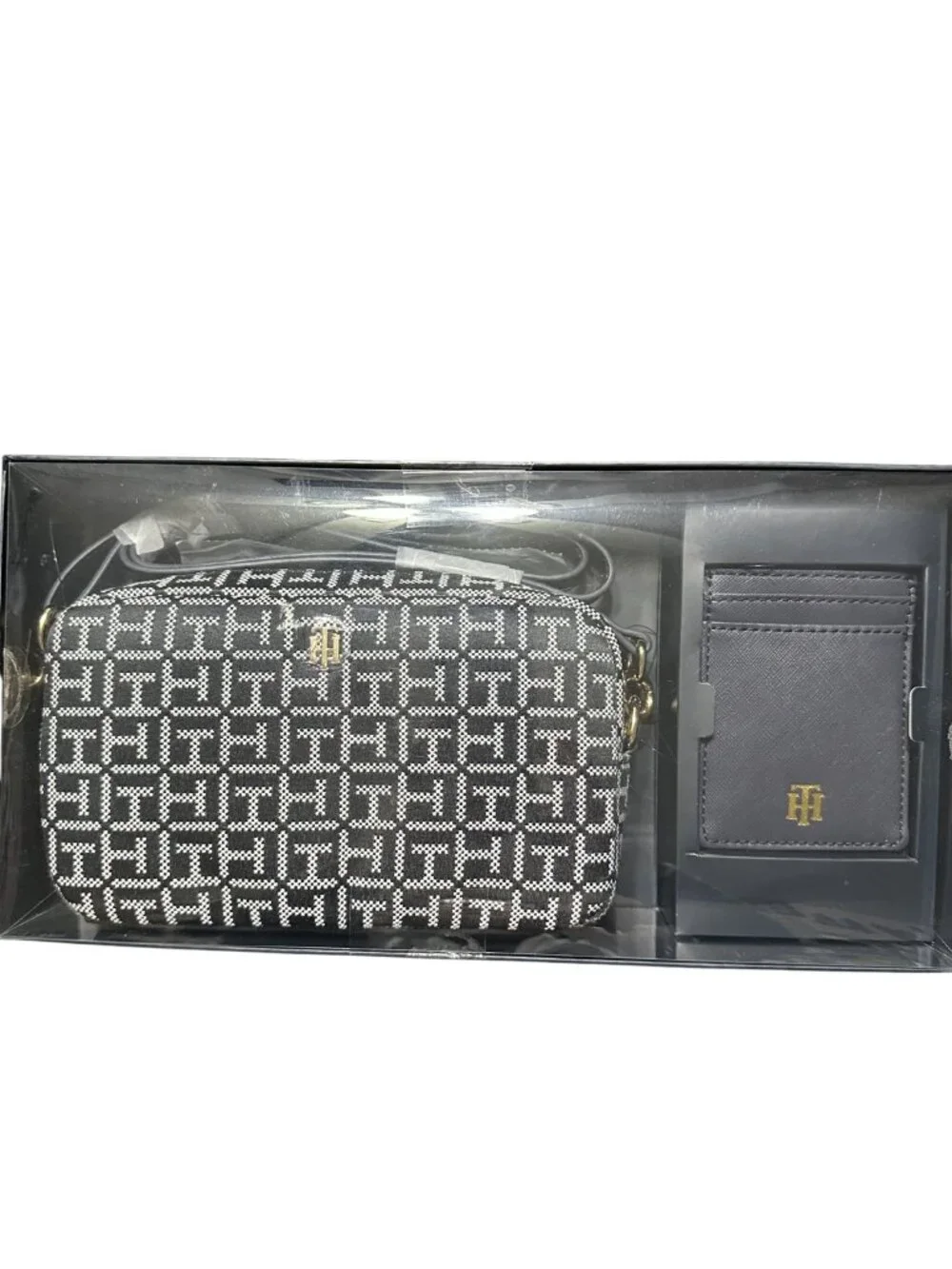 TOMMY HILFIGER BLUE & WHITE CROSSBODY & CREIT CARD HOLDER GIFT SET